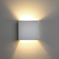 Deckey Lámpara de Pared de Cerámica- Iluminación Decorativa en Yeso Luz de Pared LED Arriba Abajo- Efecto de Luz…